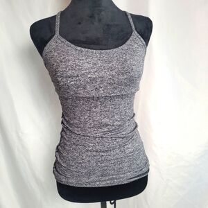 Lululemon Power Y Tank Top Heathered Gray Size 4